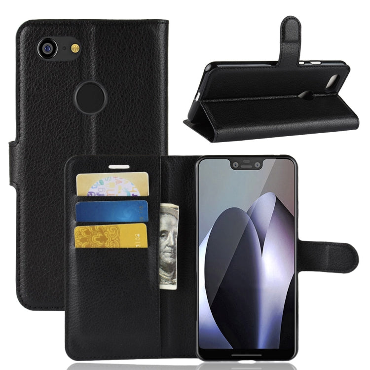 Litchi Texture Horizontal Flip Leather Case for Google Pixel 3 XL, with Wallet & Holder & Card Slots
