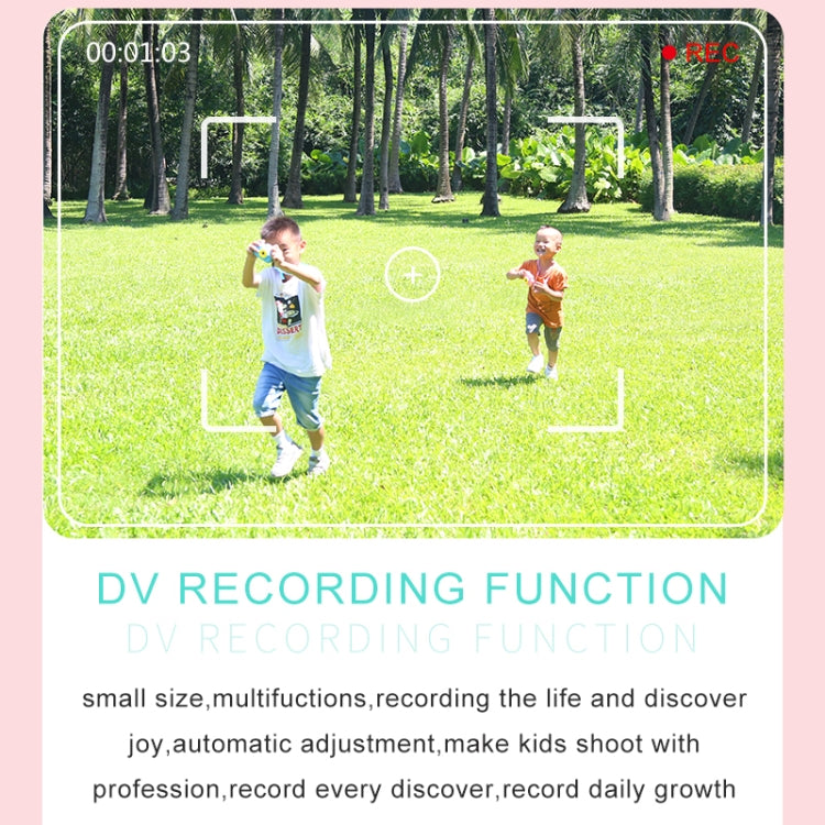 RK-K9 2.0 / 2.4 inch 20.0MP Dual-lens Child Camera, Support Game & Video & 64GB TF Card