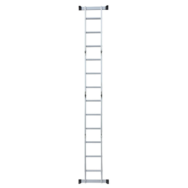 [US Warehouse] 12.2ft Household Multifunctional Aluminum Alloy Small Joint Foldable Telescopic Ladder 12-step Unloading Ladder