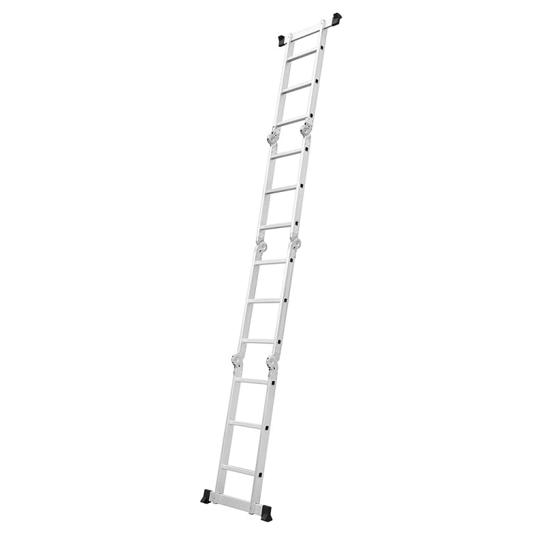 [US Warehouse] 12.2ft Household Multifunctional Aluminum Alloy Small Joint Foldable Telescopic Ladder 12-step Unloading Ladder