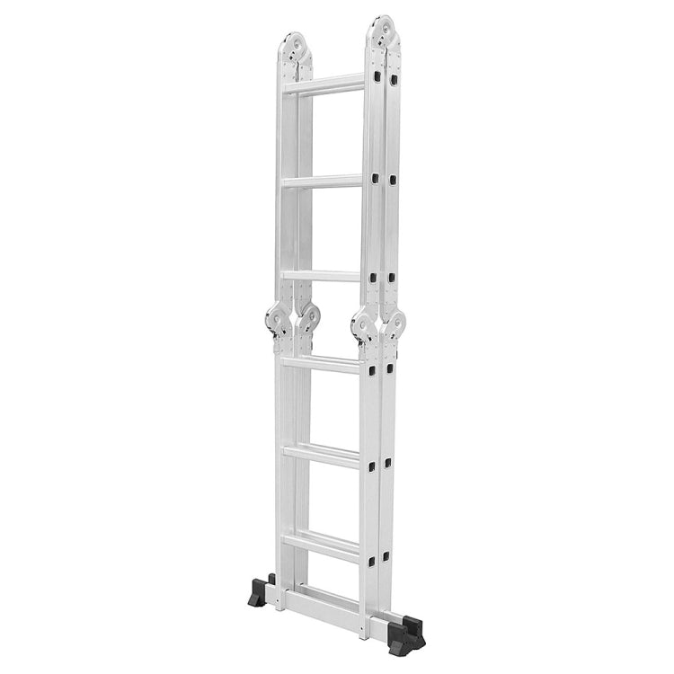 [US Warehouse] 12.2ft Household Multifunctional Aluminum Alloy Small Joint Foldable Telescopic Ladder 12-step Unloading Ladder