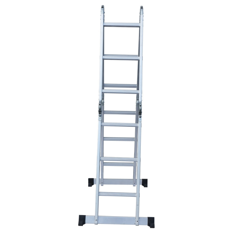 [US Warehouse] 12.2ft Household Multifunctional Aluminum Alloy Small Joint Foldable Telescopic Ladder 12-step Unloading Ladder