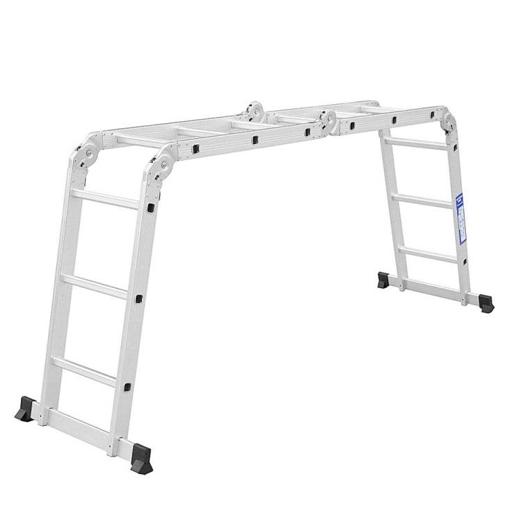 [US Warehouse] 12.2ft Household Multifunctional Aluminum Alloy Small Joint Foldable Telescopic Ladder 12-step Unloading Ladder