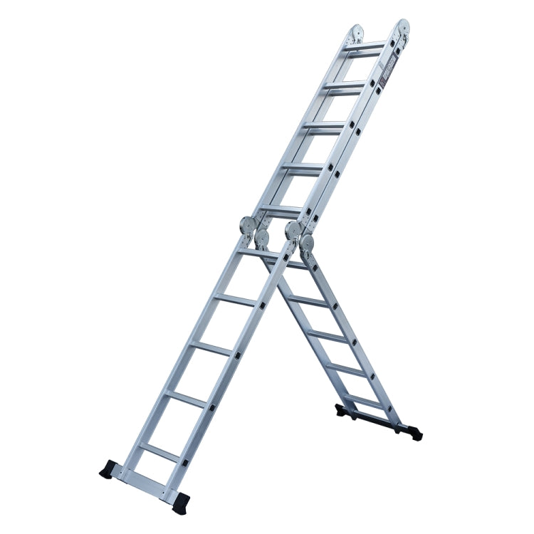 [US Warehouse] 19.5ft Household Multifunctional Aluminum Alloy Small Joint Foldable Telescopic Ladder 20-step Unloading Ladder