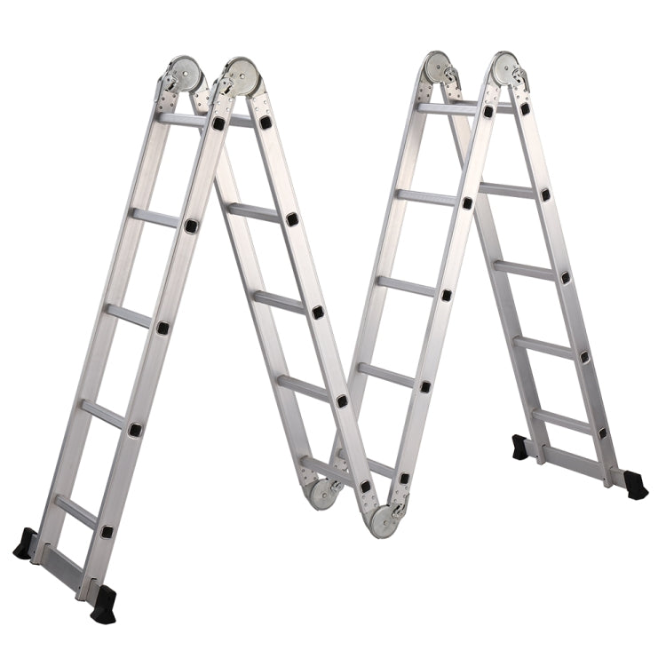 [US Warehouse] 19.5ft Household Multifunctional Aluminum Alloy Small Joint Foldable Telescopic Ladder 20-step Unloading Ladder
