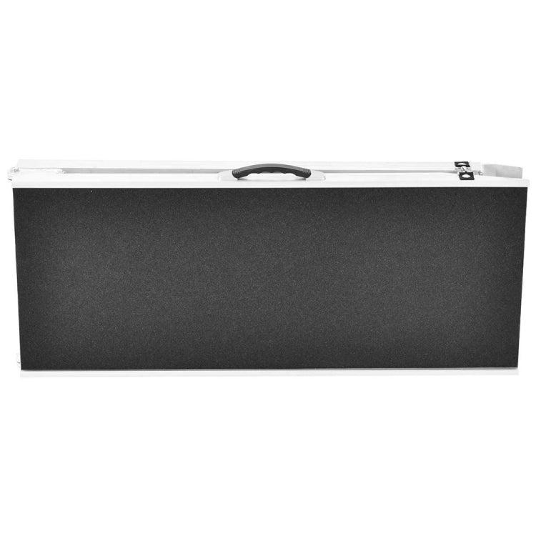 [US Warehouse] 8Ft Portable Foldable Aluminum Pet Loading and Unloading Ramp Ladder with Handle, Suitable for Trucks / Vans / SUVs