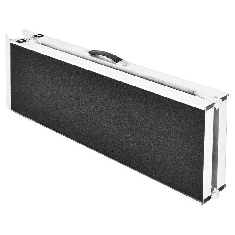 [US Warehouse] 8Ft Portable Foldable Aluminum Pet Loading and Unloading Ramp Ladder with Handle, Suitable for Trucks / Vans / SUVs