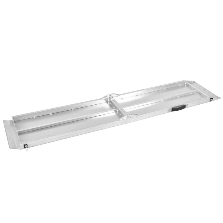 [US Warehouse] 8Ft Portable Foldable Aluminum Pet Loading and Unloading Ramp Ladder with Handle, Suitable for Trucks / Vans / SUVs