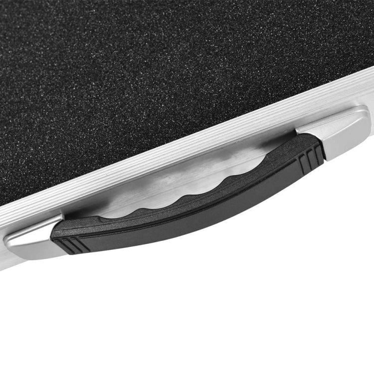 [US Warehouse] 8Ft Portable Foldable Aluminum Pet Loading and Unloading Ramp Ladder with Handle, Suitable for Trucks / Vans / SUVs