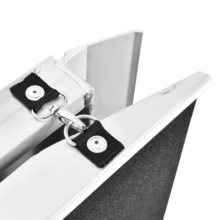 [US Warehouse] 8Ft Portable Foldable Aluminum Pet Loading and Unloading Ramp Ladder with Handle, Suitable for Trucks / Vans / SUVs