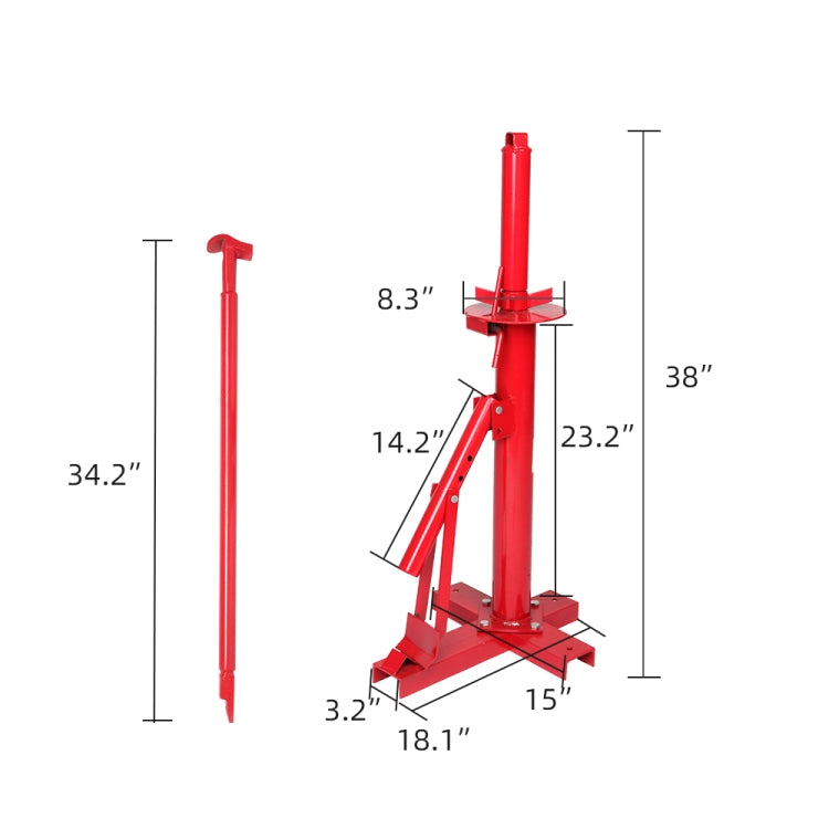 [US Warehouse] Portable Iron Manual Car Tire Stripper (Red)