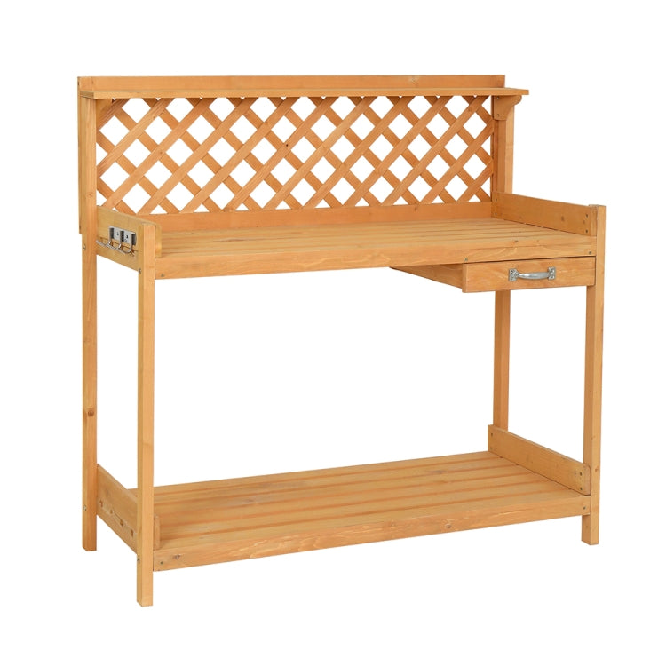 [US Warehouse] Rectangular Wooden Garden Workbench with Drawers, Size: 44.7 x 43.8 x 19.7 inch