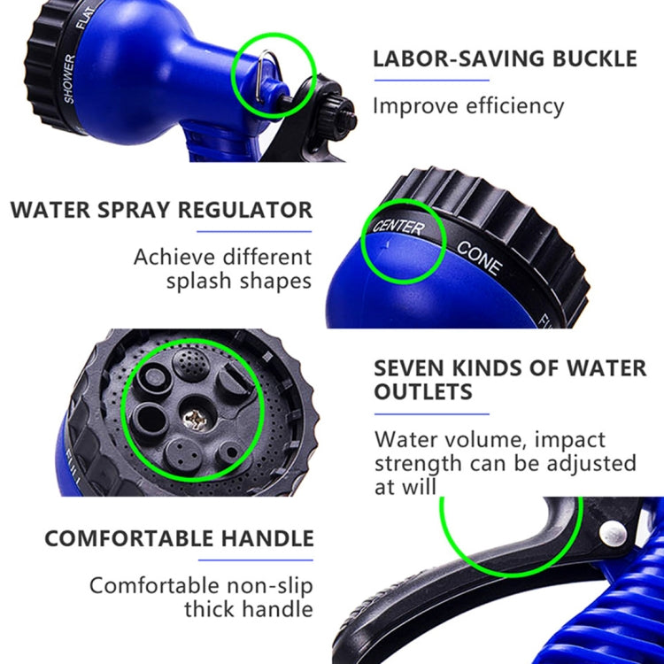 15-45m Telescopic Pipe Expandable Magic Flexible Garden Watering Hose with Spray Gun Set