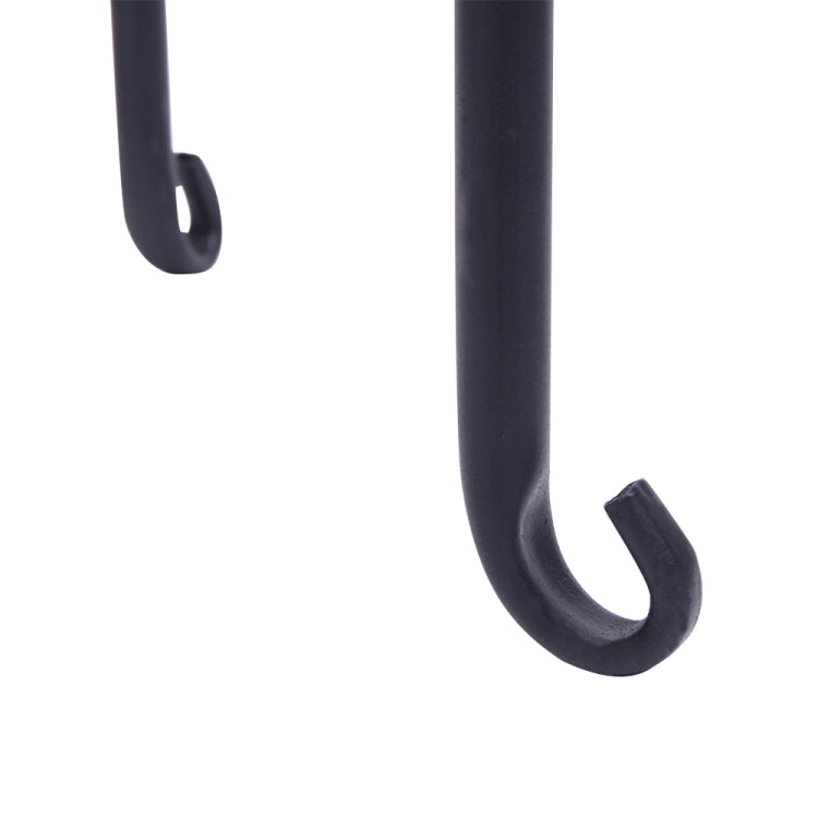 [US Warehouse] 4 PCS / Set Round Pattern Iron Plant Shelves(Black)