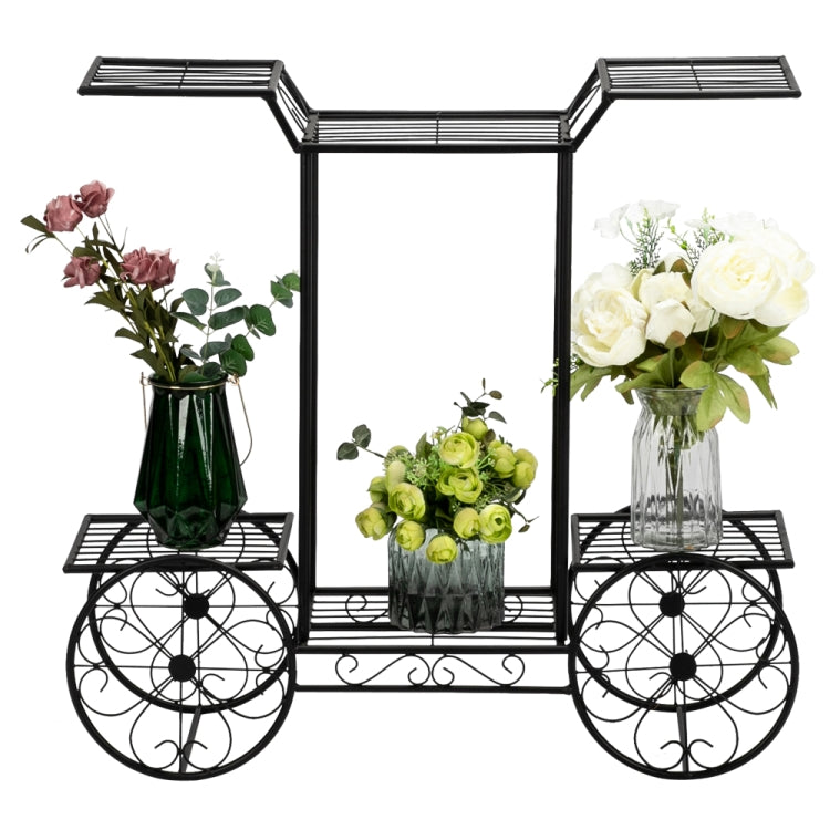[US Warehouse] Car Shape Plant Shelf 6 Stand Iron Decoration, Size: 78.74 x 25.4 x 75.44cm