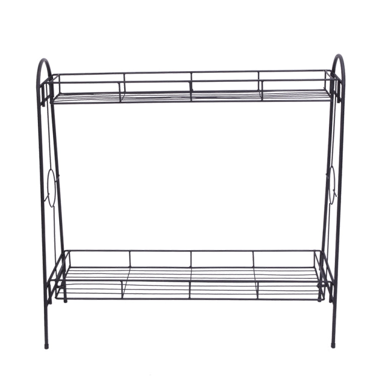 [US Warehouse] 2 Layers Round Pattern Plant Shelf, Size: 83 x 81.5 x 31cm