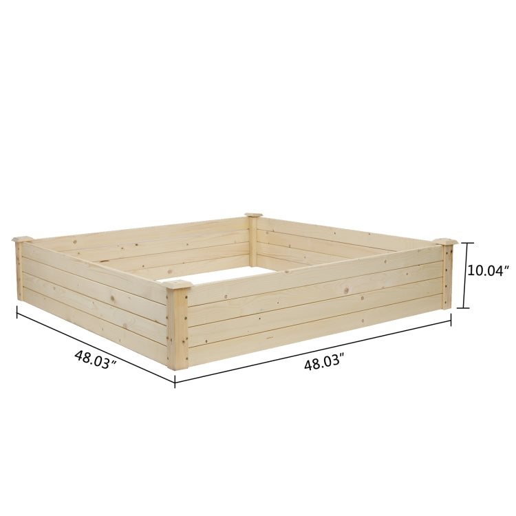 [US Warehouse] Wooden Planting Frame Ground Type, Size: 122x122x25.5cm