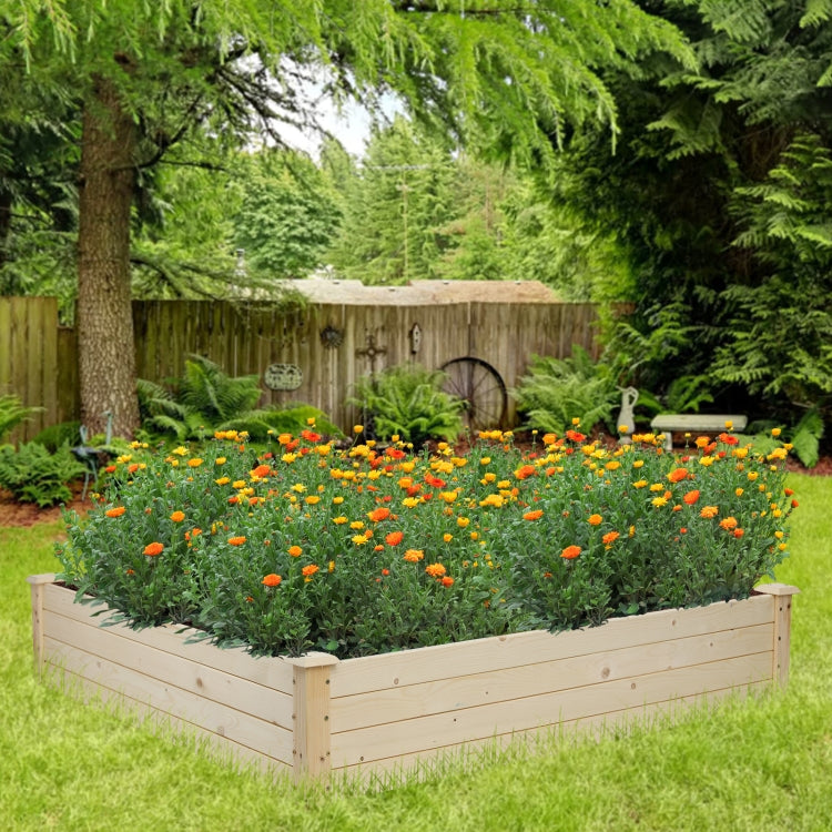 [US Warehouse] Wooden Planting Frame Ground Type, Size: 122x122x25.5cm