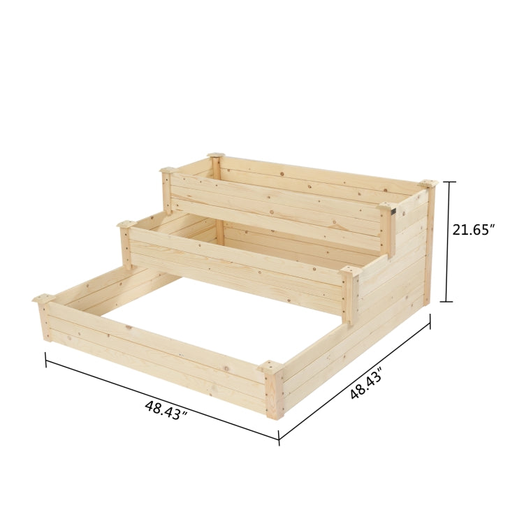 [US Warehouse] Wood Planting Frame Ladder Type, Size: 123x123x55cm