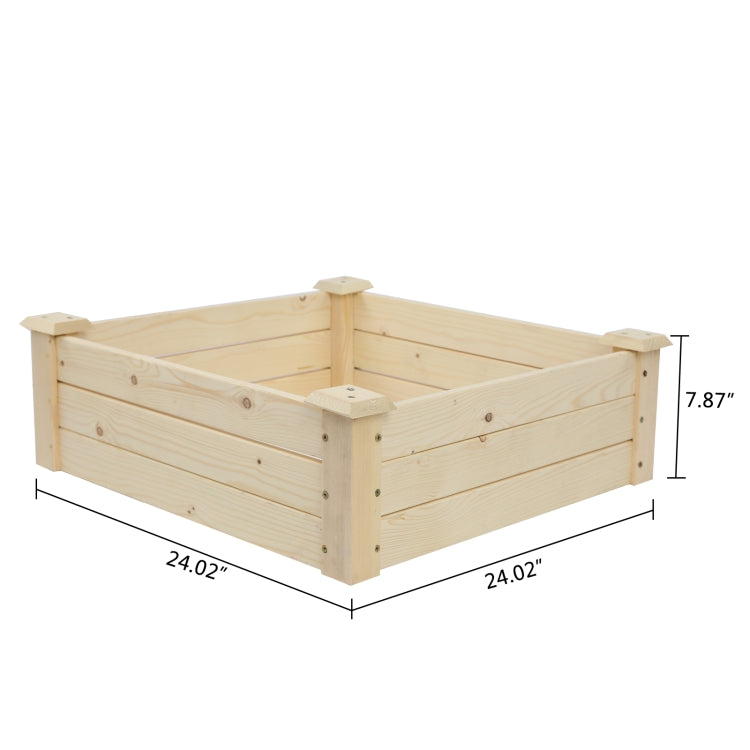 [US Warehouse] Wooden Planting Frame Ground Type, Size: 61x61x20cm