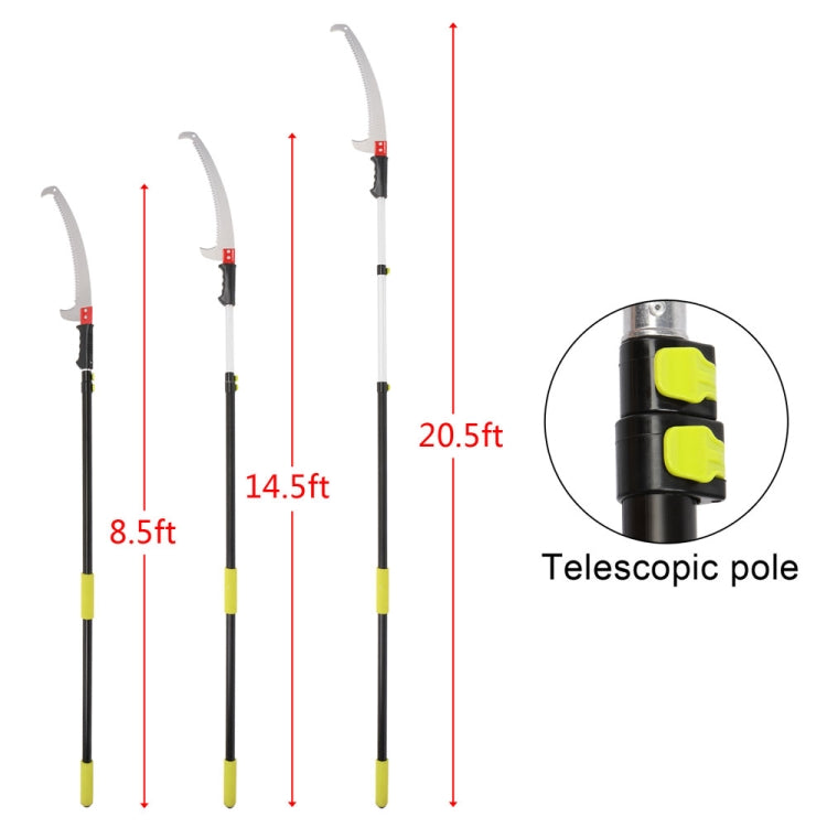 [US Warehouse] 6-18FT Portable Shrinkable High Altitude Saw Gardening Tools