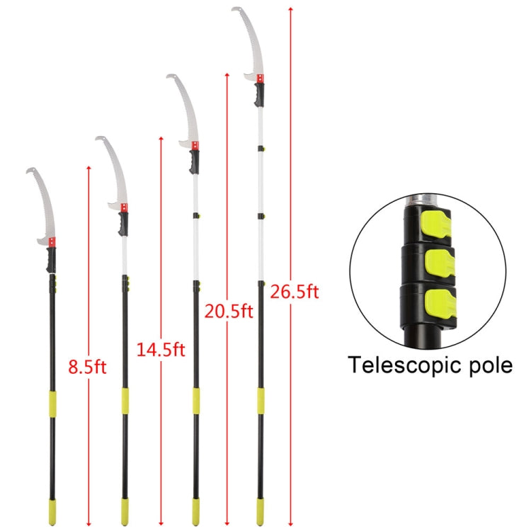 [US Warehouse] 6-24FT Portable Shrinkable High Altitude Saw Gardening Tools