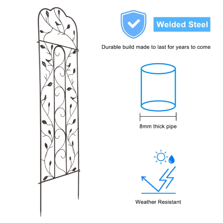 [US Warehouse] 2 PCS Shangata Top Iron Garden Climbing Frame, Size: 40x150cm