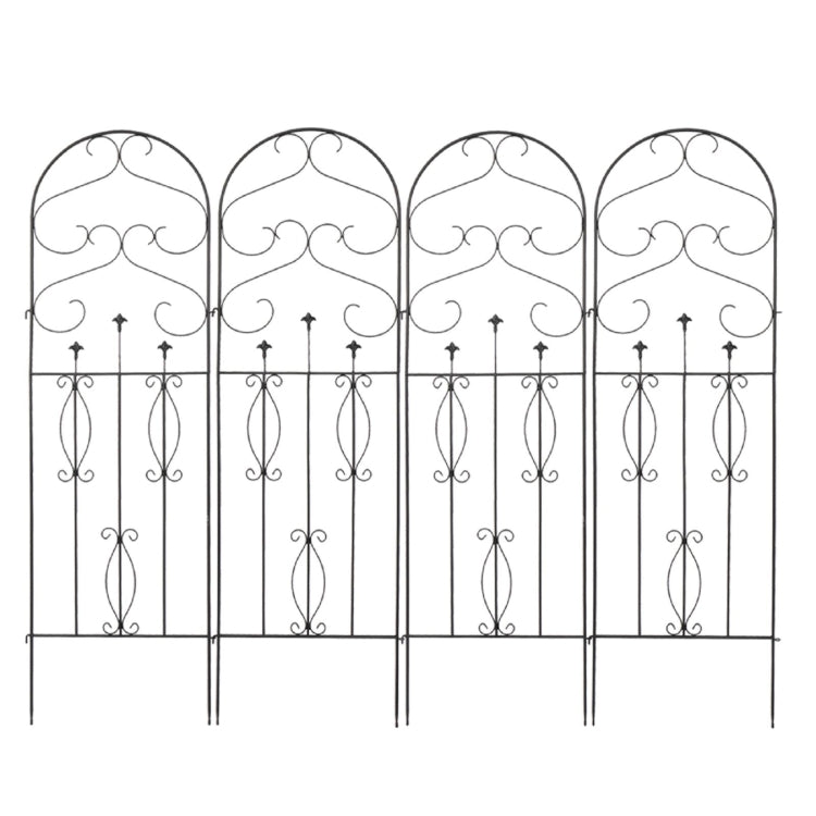 [US Warehouse] 4 PCS Iron Garden Climbing Frame with Oval Top, Size: 46x153cm