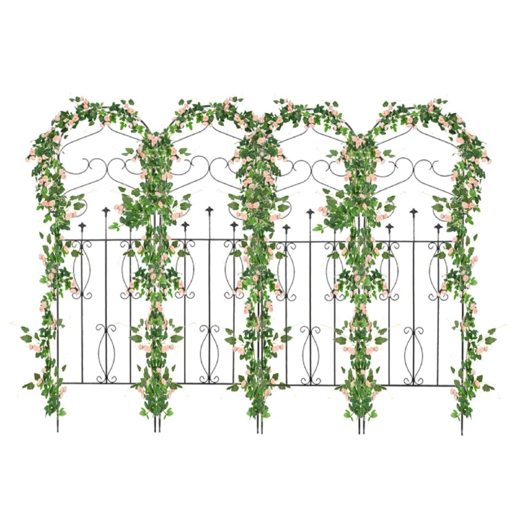 [US Warehouse] 4 PCS Iron Garden Climbing Frame with Oval Top, Size: 46x153cm