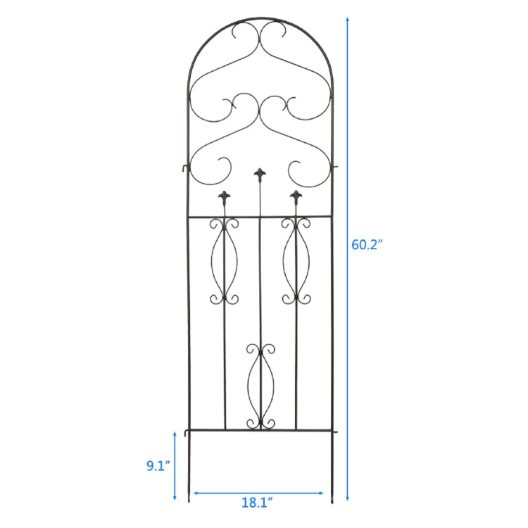 [US Warehouse] 4 PCS Iron Garden Climbing Frame with Oval Top, Size: 46x153cm