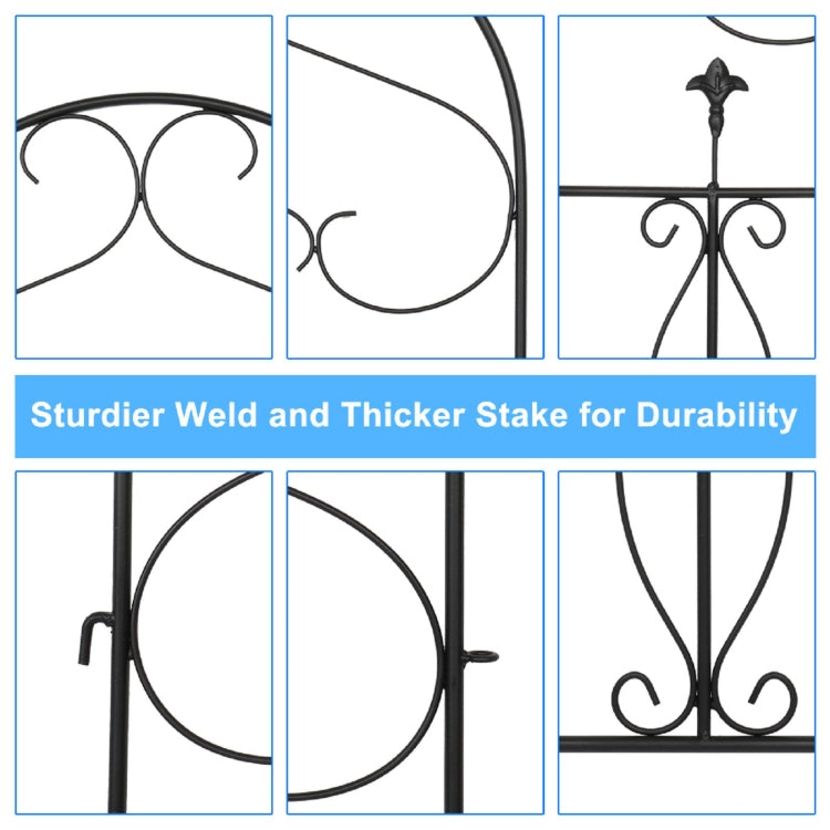 [US Warehouse] 4 PCS Iron Garden Climbing Frame with Oval Top, Size: 46x153cm