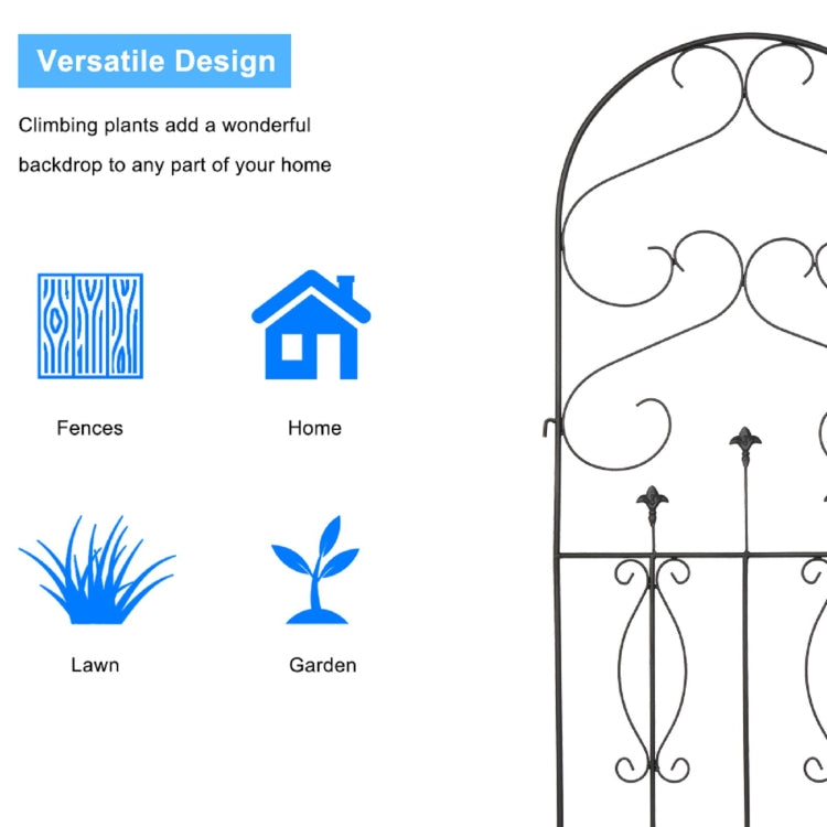 [US Warehouse] 4 PCS Iron Garden Climbing Frame with Oval Top, Size: 46x153cm