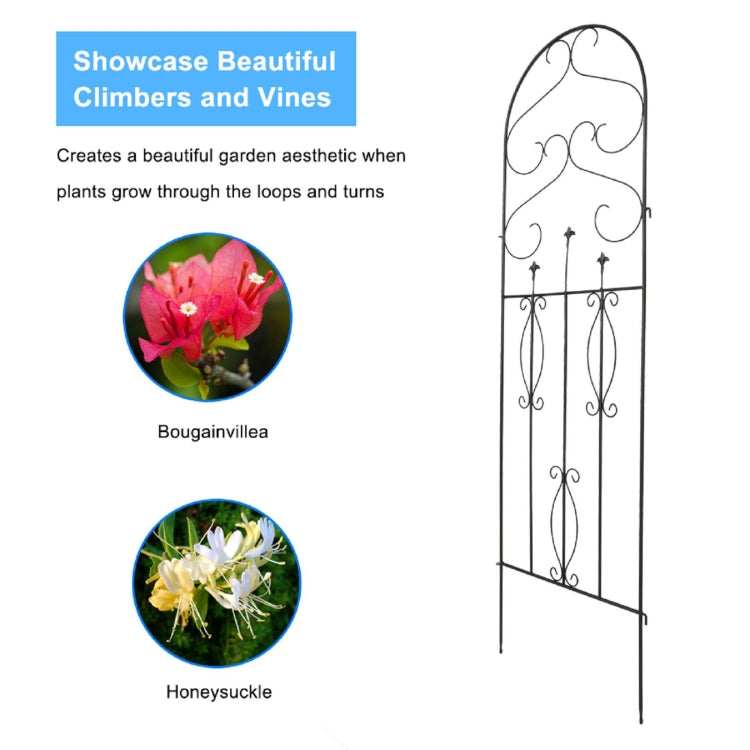 [US Warehouse] 4 PCS Iron Garden Climbing Frame with Oval Top, Size: 46x153cm