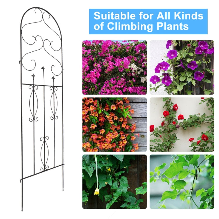 [US Warehouse] 4 PCS Iron Garden Climbing Frame with Oval Top, Size: 46x153cm