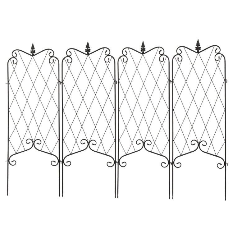 [US Warehouse] 4 PCS Arrow Top Iron Garden Climbing Frame, Size: 41x117cm