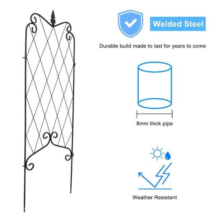 [US Warehouse] 4 PCS Arrow Top Iron Garden Climbing Frame, Size: 41x117cm