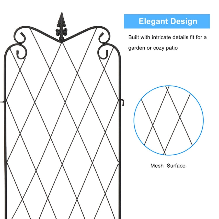 [US Warehouse] 4 PCS Arrow Top Iron Garden Climbing Frame, Size: 41x117cm