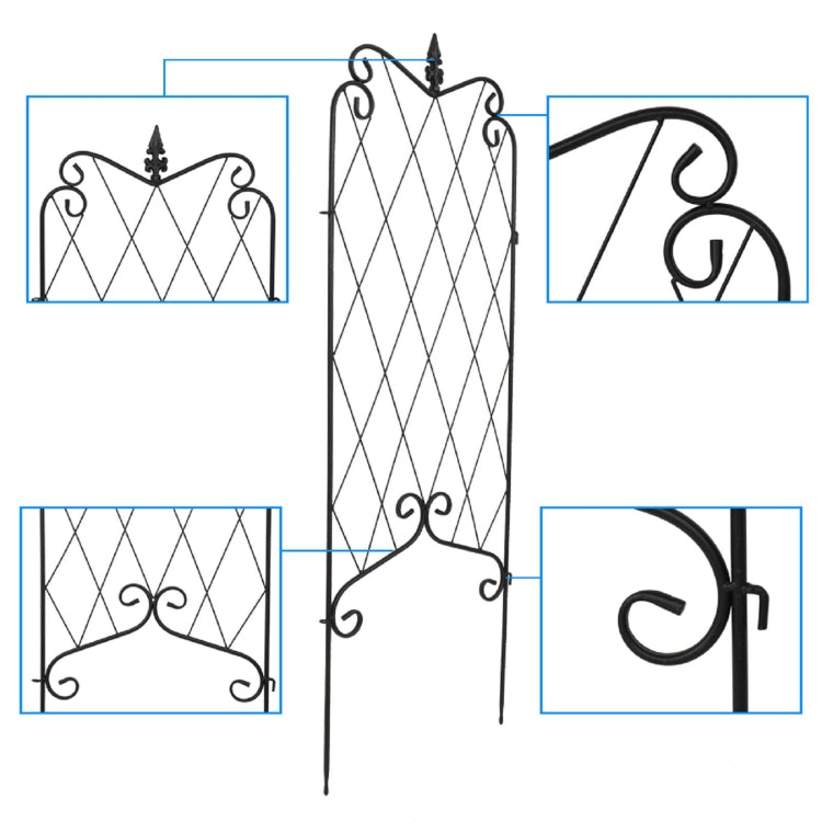 [US Warehouse] 4 PCS Arrow Top Iron Garden Climbing Frame, Size: 41x117cm