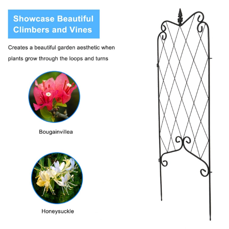 [US Warehouse] 4 PCS Arrow Top Iron Garden Climbing Frame, Size: 41x117cm