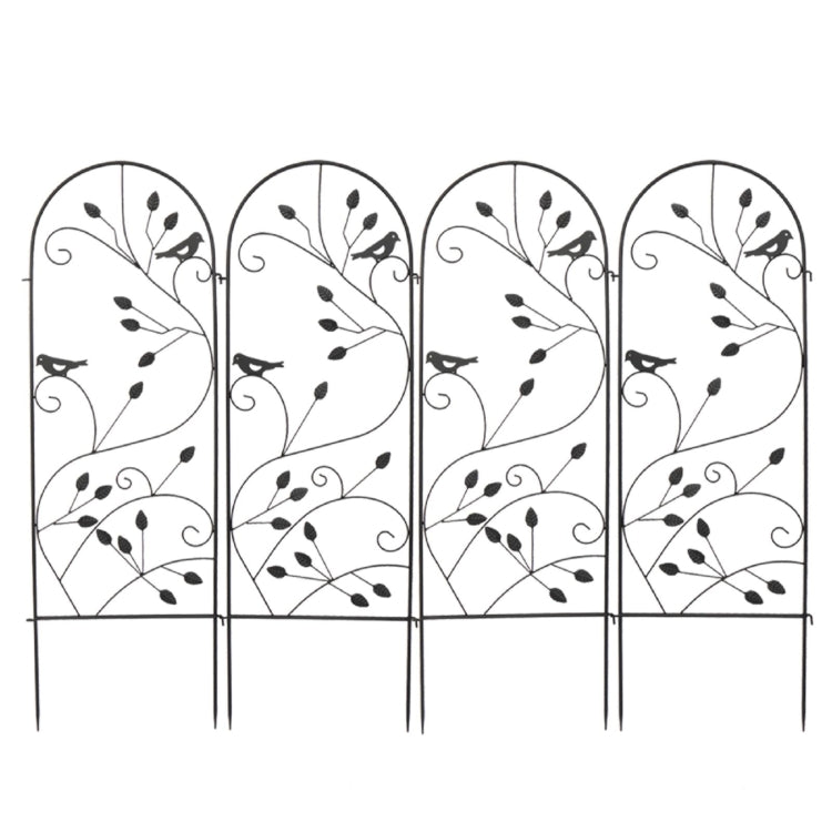 [US Warehouse] 4 PCS Iron Garden Climbing Frame with Oval Roof, Size: 38x117cm