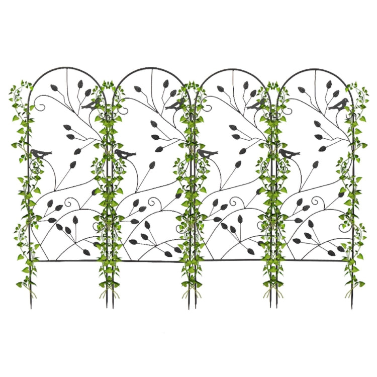 [US Warehouse] 4 PCS Iron Garden Climbing Frame with Oval Roof, Size: 38x117cm