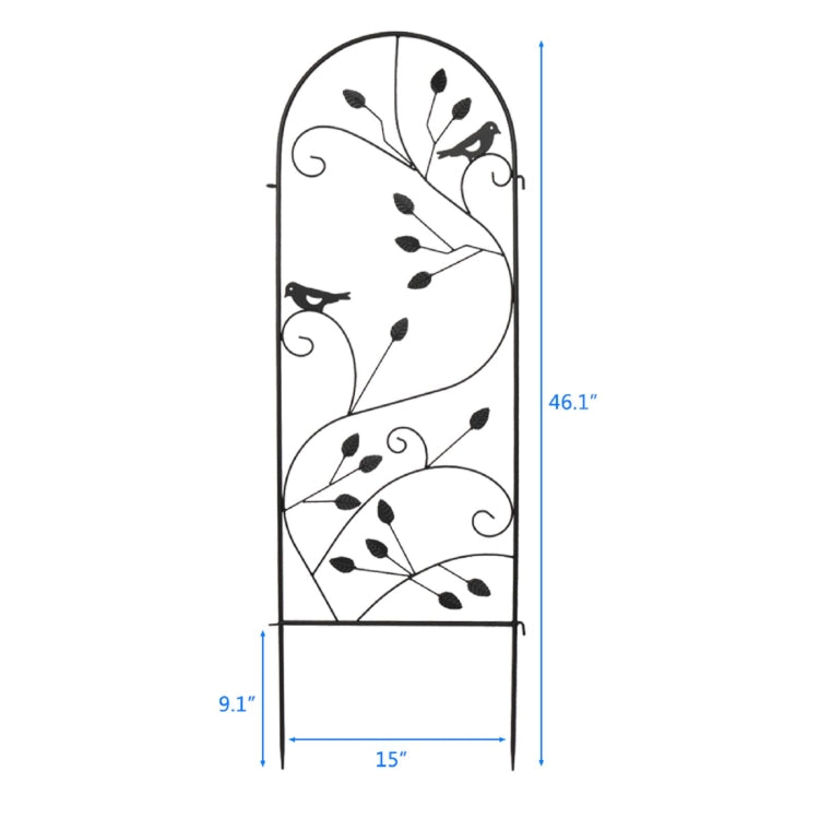 [US Warehouse] 4 PCS Iron Garden Climbing Frame with Oval Roof, Size: 38x117cm