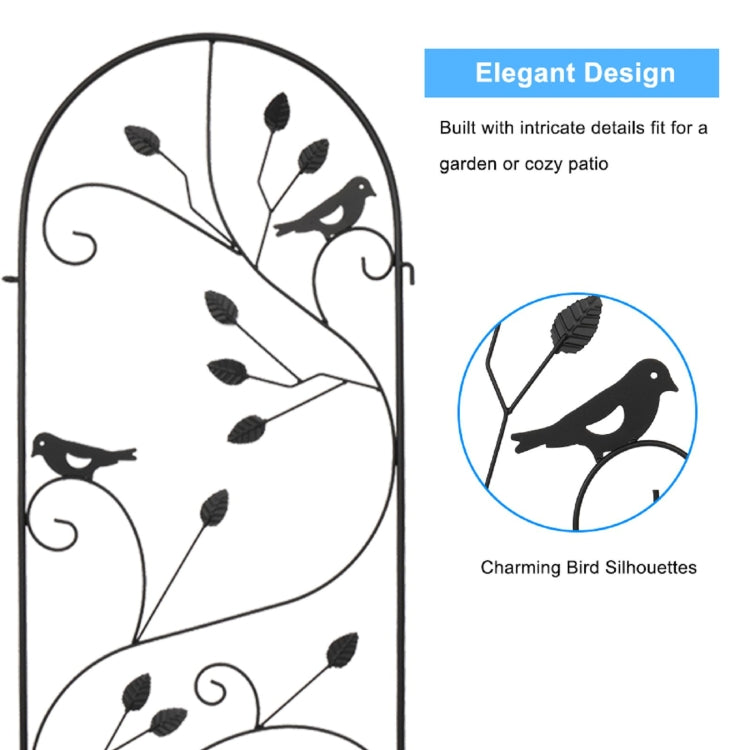 [US Warehouse] 4 PCS Iron Garden Climbing Frame with Oval Roof, Size: 38x117cm