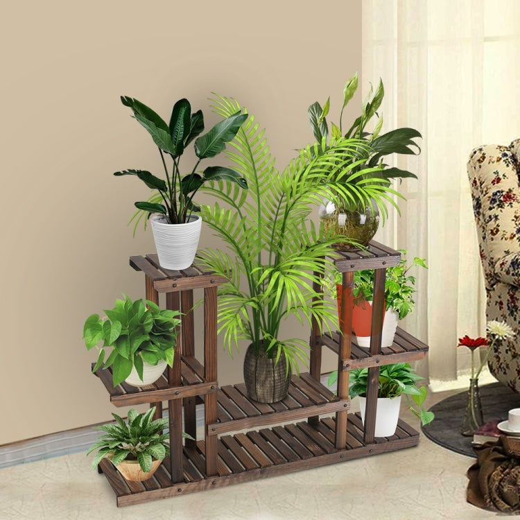 [US Warehouse] PG-S05 4 Tier Multifunctional Bamboo Plant Flower Stand