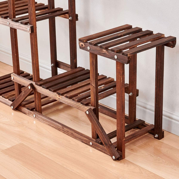 [US Warehouse] Indoor Outdoor 4 Tier Wood Plant Stand Flower Pots Holder, Size: 95x24.9x95cm
