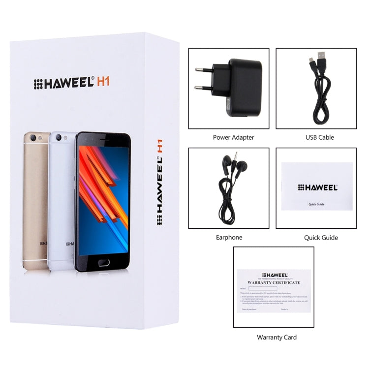 HAWEEL H1, 1GB+8GB, Network: 3G, 5.0 inch Android 6.0 MTK6580 Quad Core 1.2GHz, 2300mAh Capacity Battery