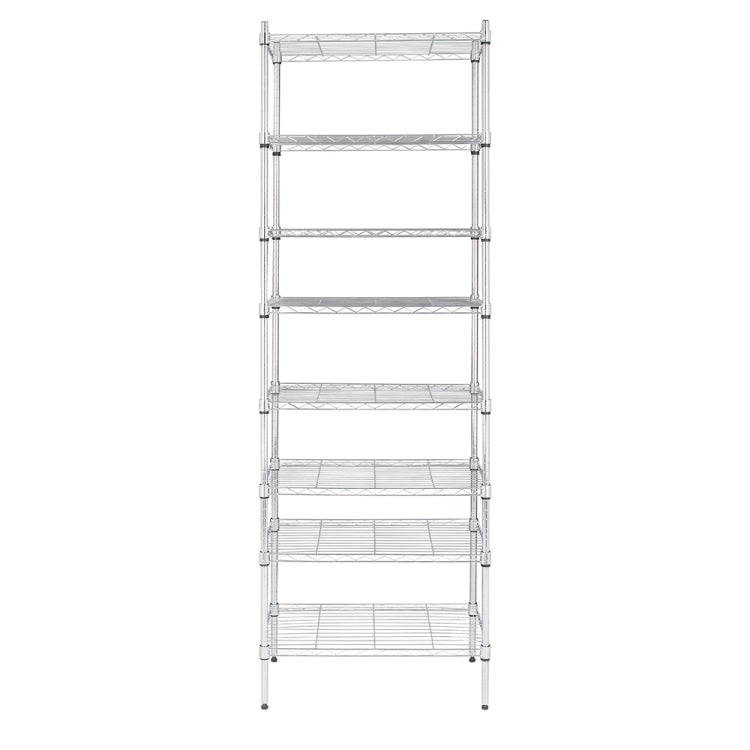 [US Warehouse] 8-layer Adjustable Electroplated Iron Shelf, Size: 70.9 x 23.6 x 13.8 inch