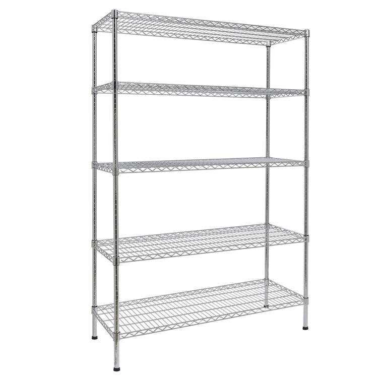 [US Warehouse] 5-layer Adjustable Electroplated Iron Shelf, Size: 70.9 x 41.7 x 17.7 inch