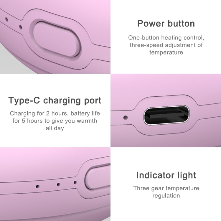 N9 3600mAh 6.5W Portable Aluminum  Alloy Round Hand Warmer(Pink)