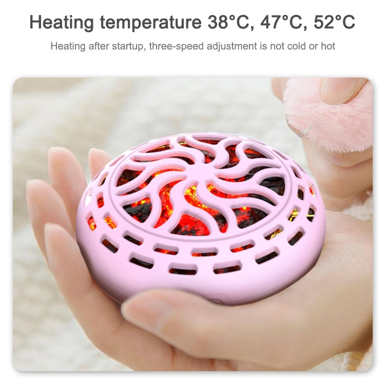 N9 3600mAh 6.5W Portable Aluminum  Alloy Round Hand Warmer(Pink)